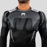 Venum Adrenaline Long Sleeve Rash Guard Black/Silver Grey