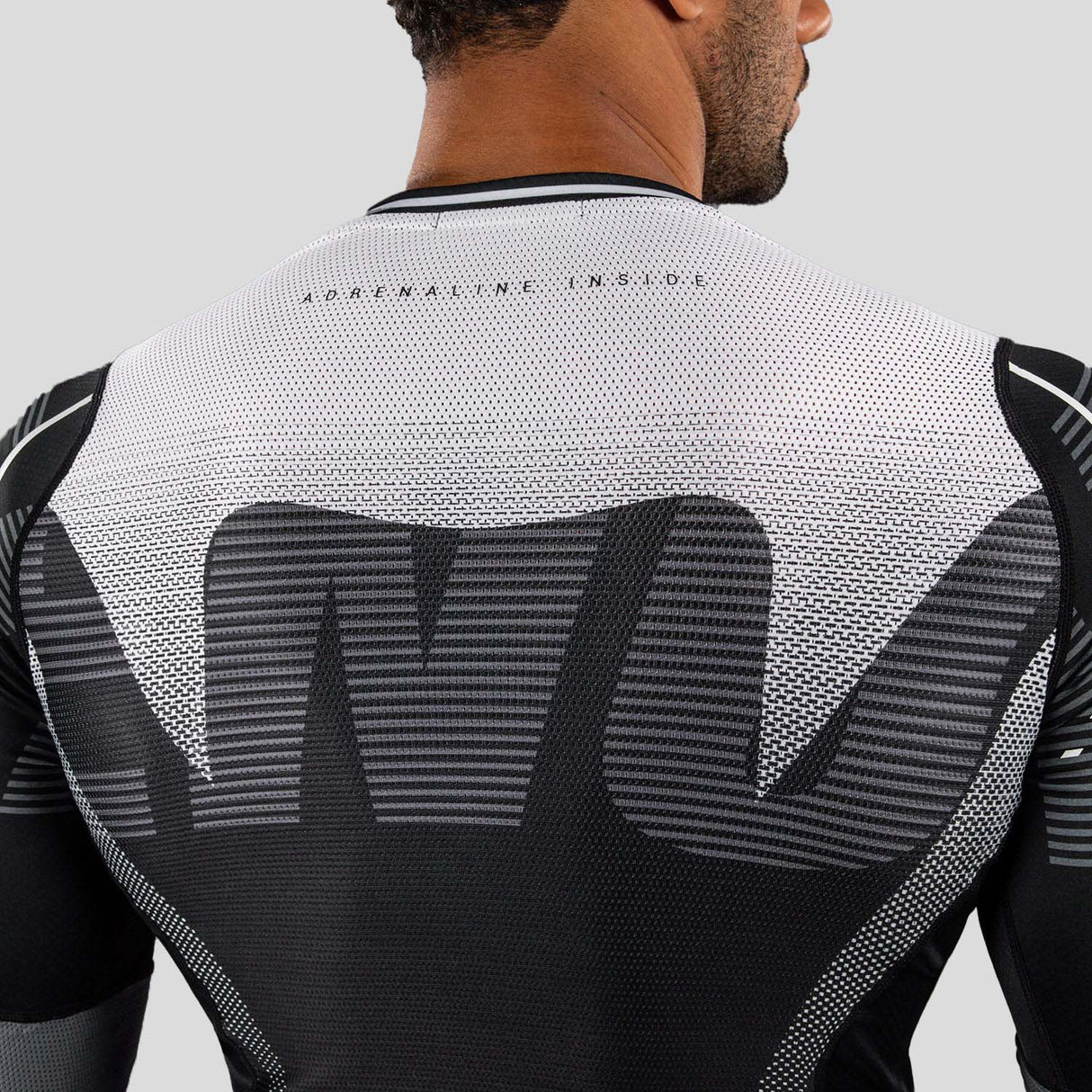 Venum Adrenaline Long Sleeve Rash Guard Black/Silver Grey