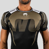 Venum Adrenaline Short Sleeve Rash Guard Black/Sand