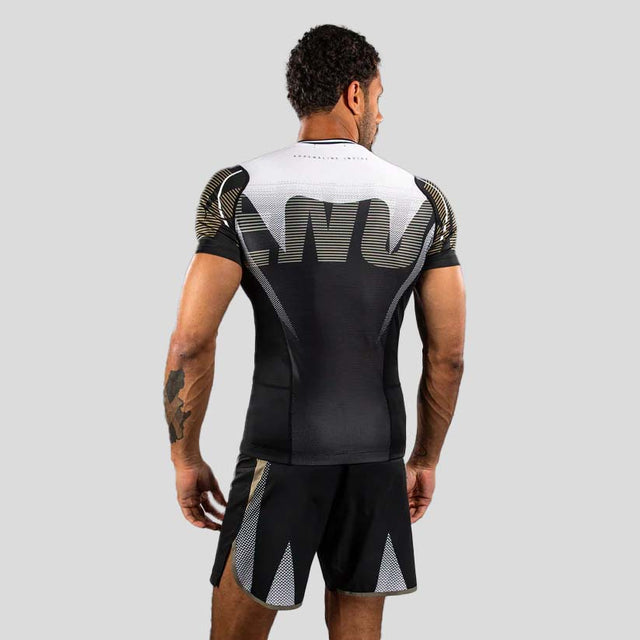 Venum Adrenaline Short Sleeve Rash Guard Black/Sand