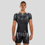 Venum Adrenaline Short Sleeve Rash Guard Black/Silver Grey