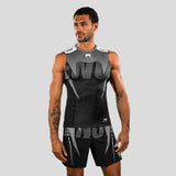 Venum Adrenaline Sleeveless Rash Guard Black/Silver Grey