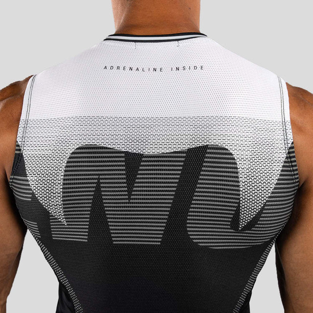 Venum Adrenaline Sleeveless Rash Guard Black/Silver Grey