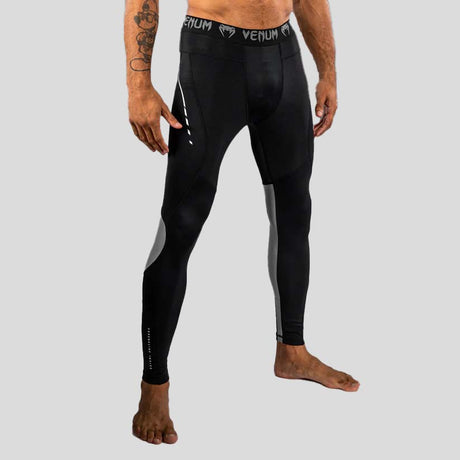 Venum Adrenaline Spats Black/Silver Grey
