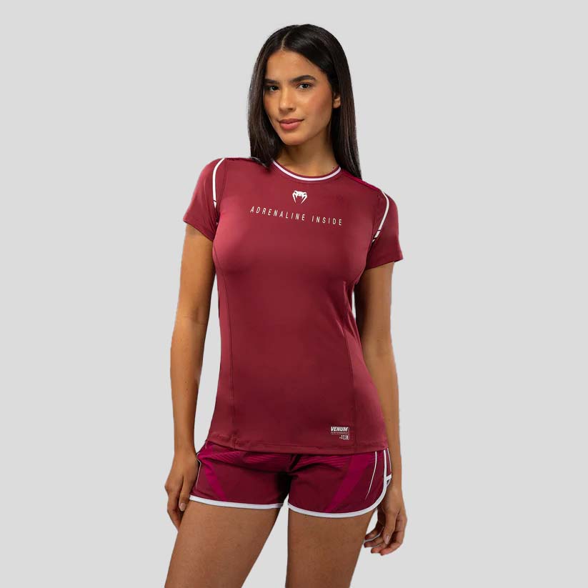 Venum Adrenaline Women's Dry-Tech T-Shirt Burgundy/Pink
