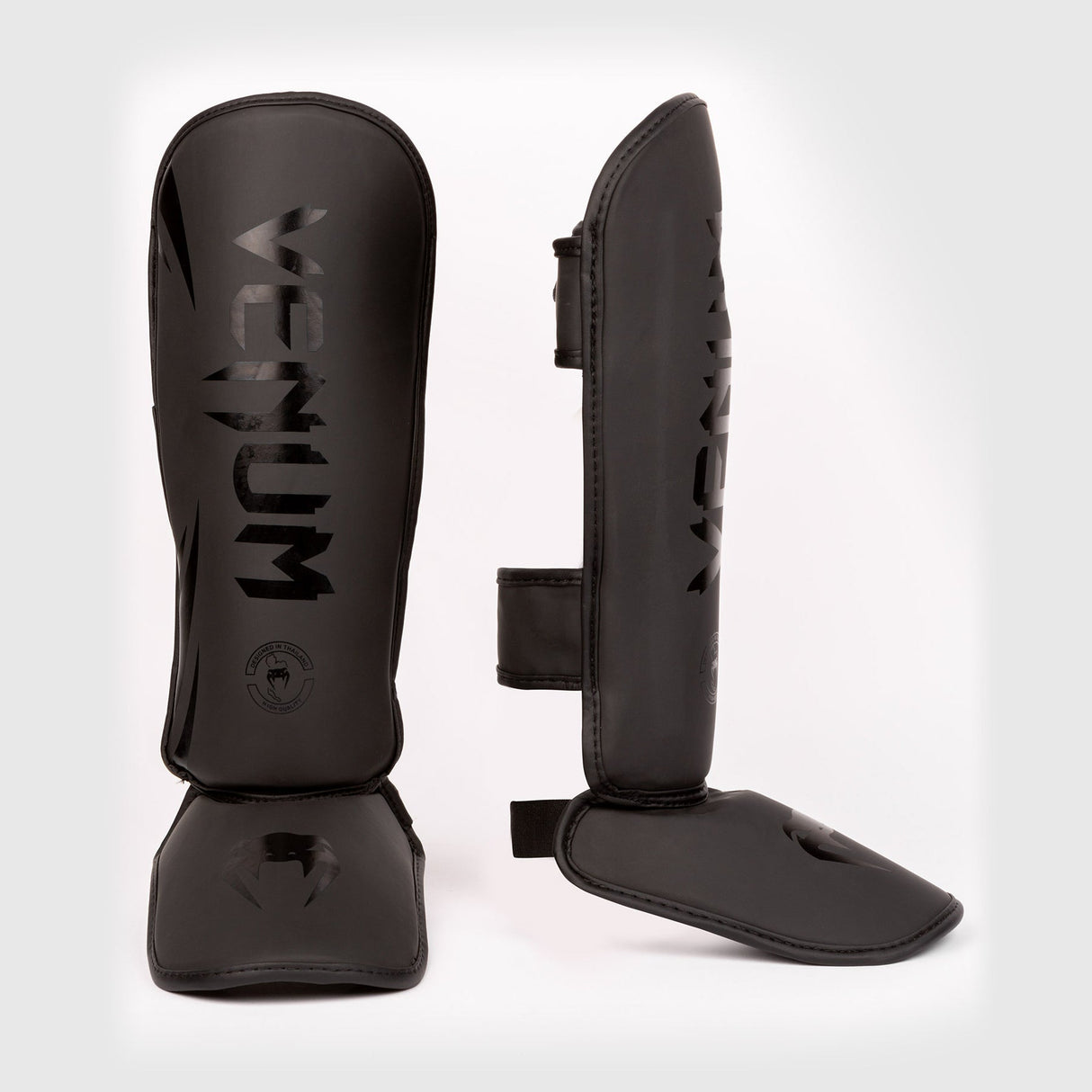 Venum Challenger Kids Shin Guards Black/Black - back