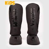Venum Challenger Kids Shin Guards Black/Black - front