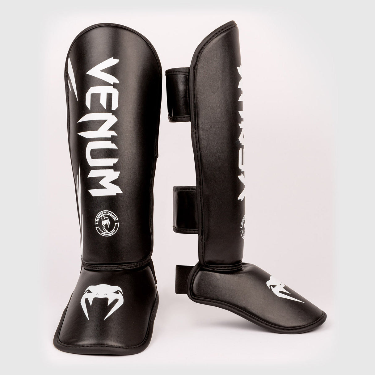 Venum Challenger Kids Shin Guards Black/White - back