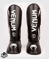 Venum Challenger Kids Shin Guards Black/White - front