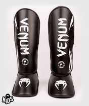 Venum Challenger Kids Shin Guards Black/White - front