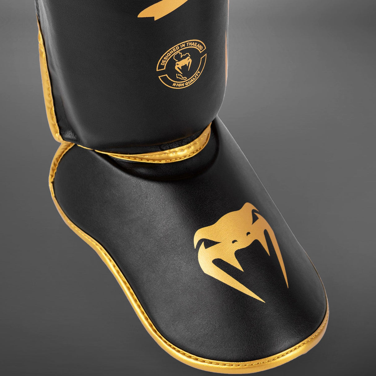 Venum Challenger Stand Up Shin Guards Black/Gold - side