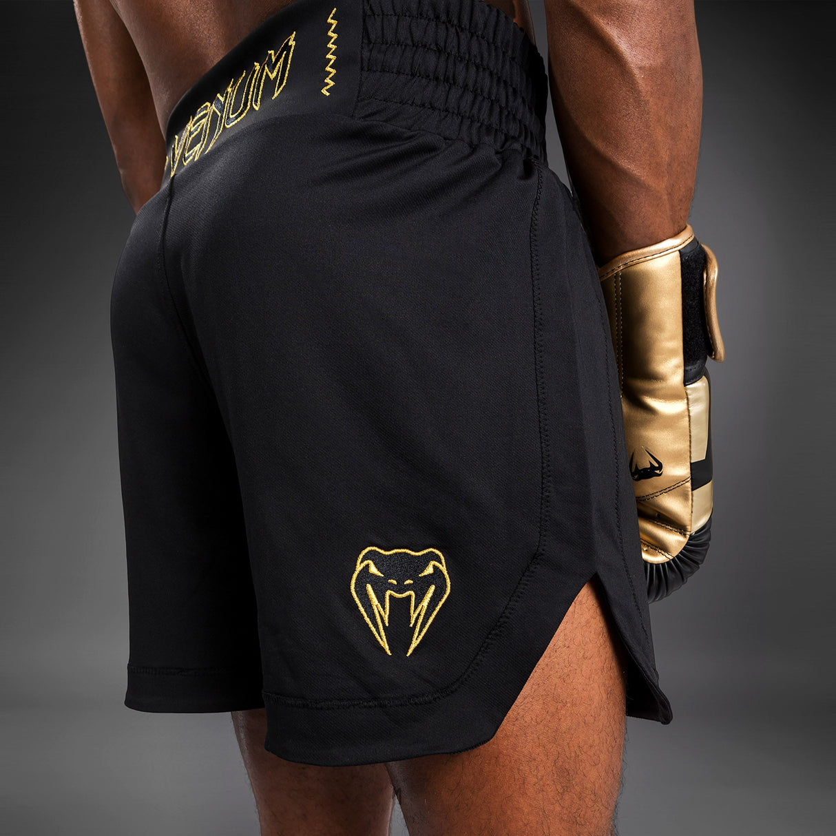Venum Classic Boxing Shorts Black/Gold - back