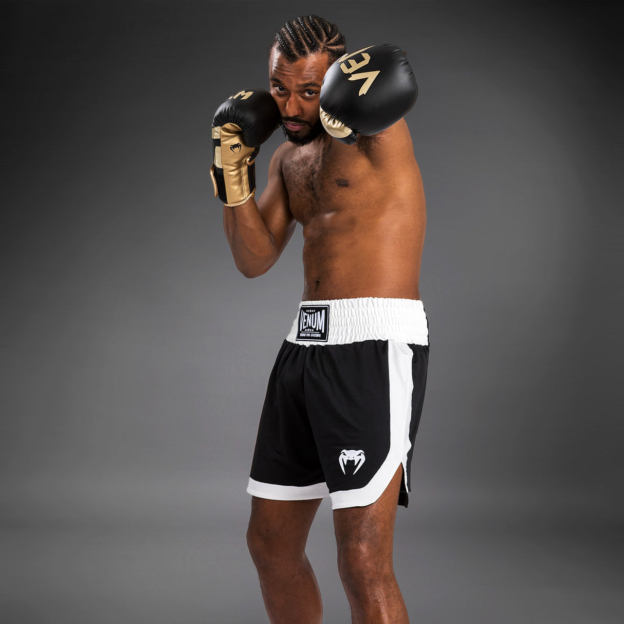 Venum Classic Boxing Shorts Black/White - back