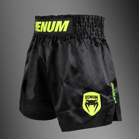 Venum Classic Evo Muay Thai Shorts Black/Neon Yellow