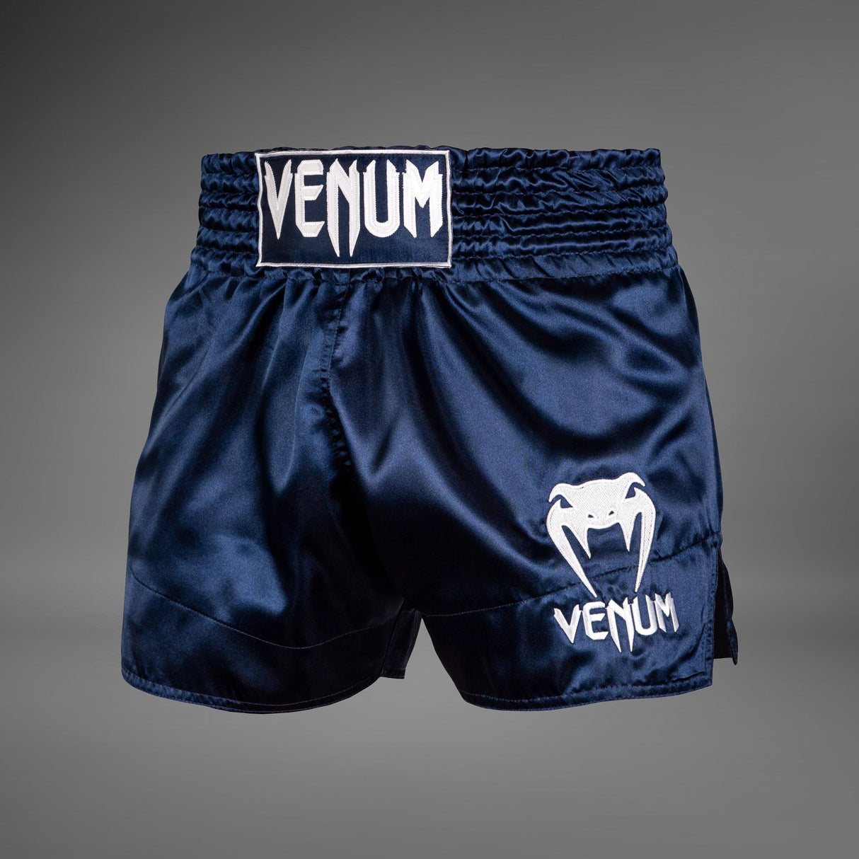 Venum Classic Muay Thai Short Navy blue/white - front