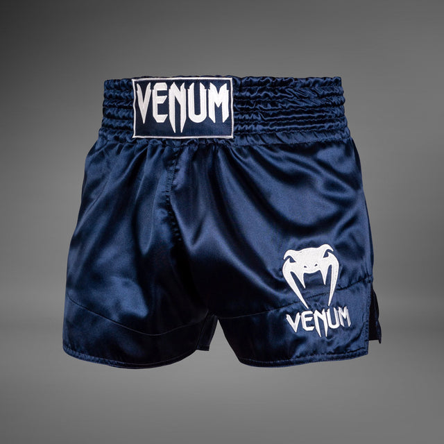 Venum Classic Muay Thai Short Navy blue/white - front