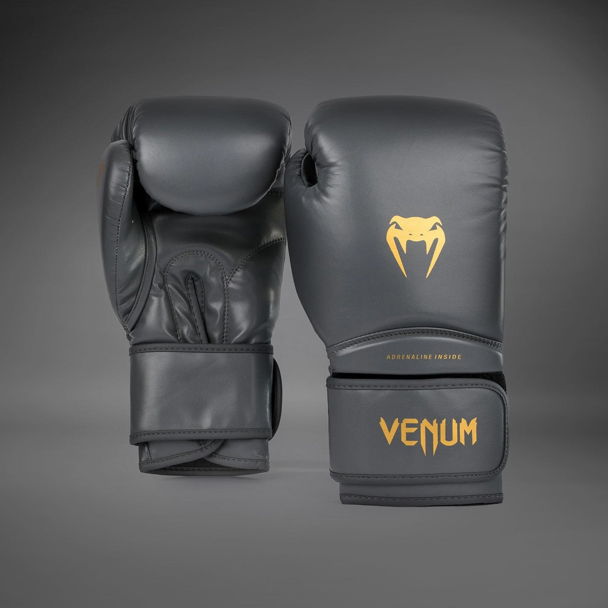 Venum Contender 1.5 Boxing Gloves Grey/Gold - front