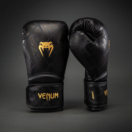 Venum Contender 1.5 XT 3D Boxing Gloves Black/ Gold - front