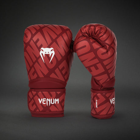 Venum Contender 1.5 XT 3D Boxing Gloves Cherry Red/ White - front
