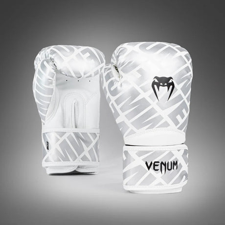 Venum Contender 1.5 XT Kids Boxing Gloves White Silver - front