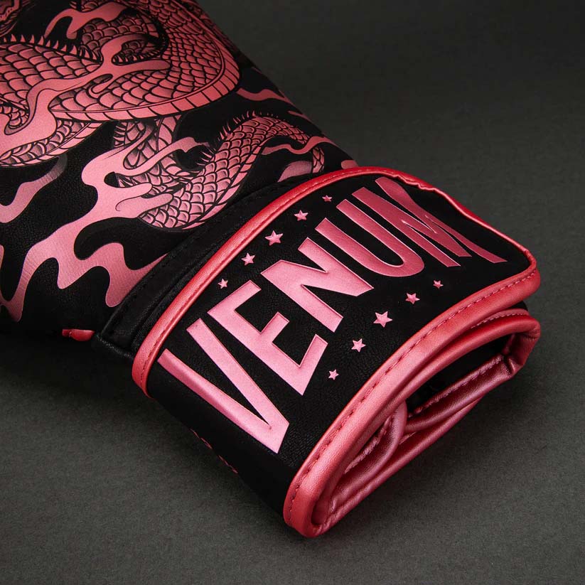 Venum Dragon's Flight Boxing Gloves Black/Metallic Pink