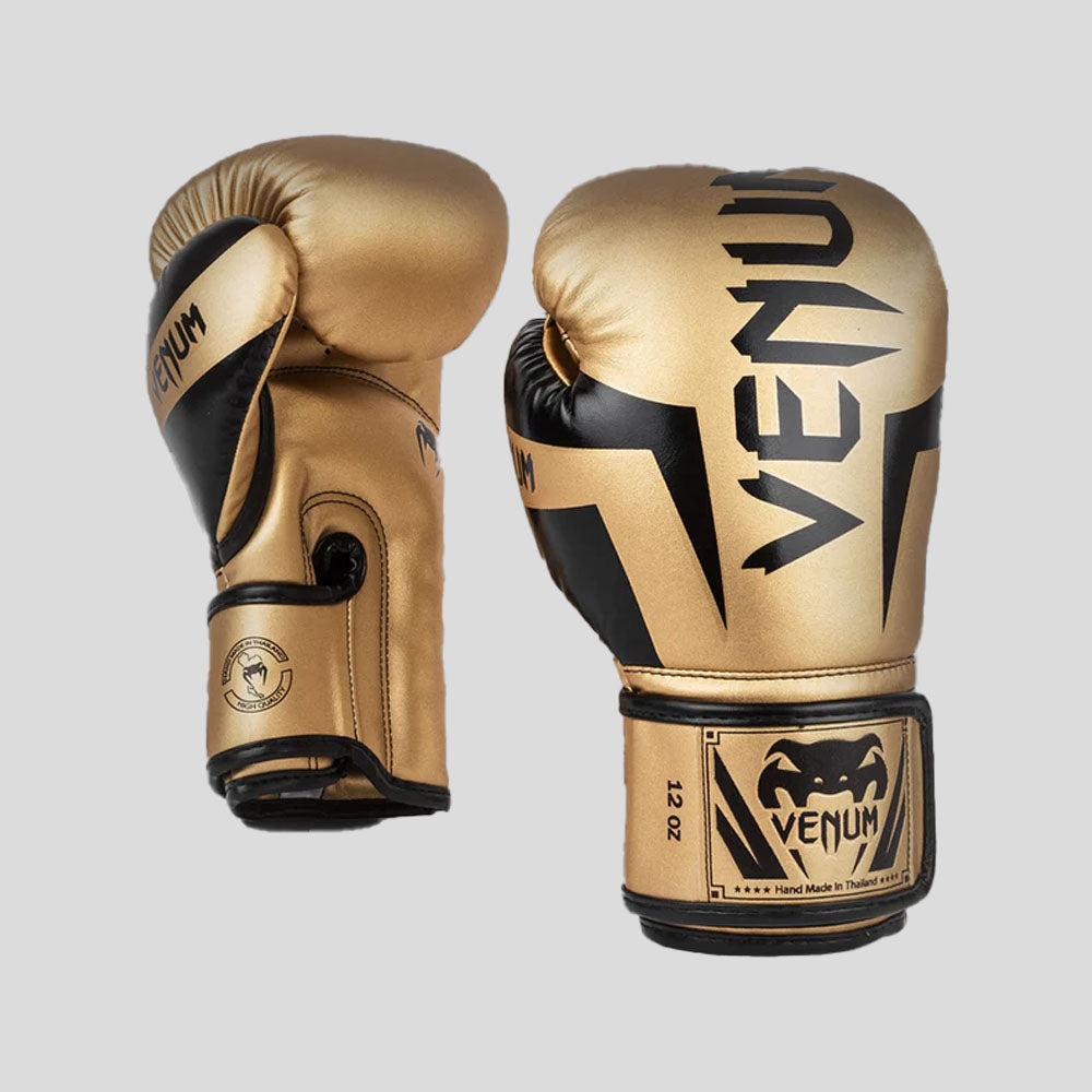 Venum Elite Boxing Gloves Gold/Black