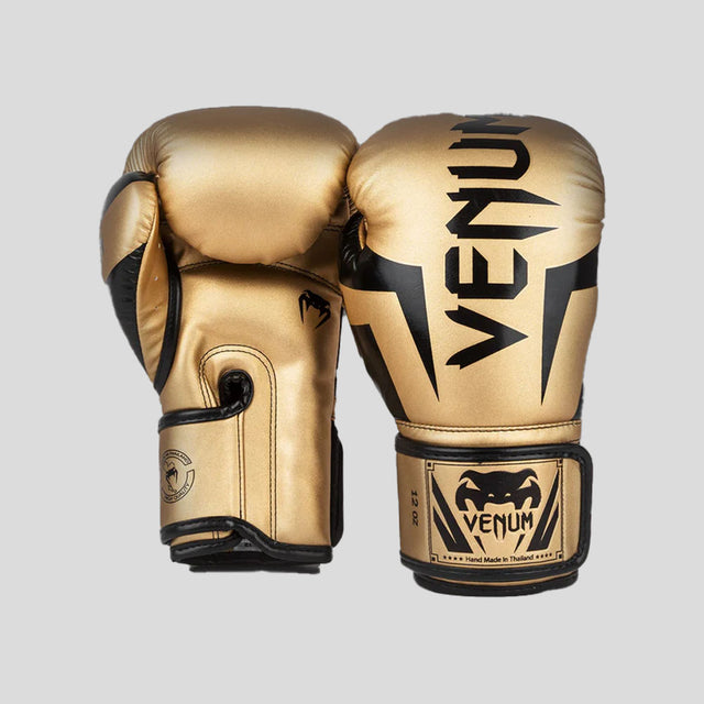 Venum Elite Boxing Gloves Gold/Black