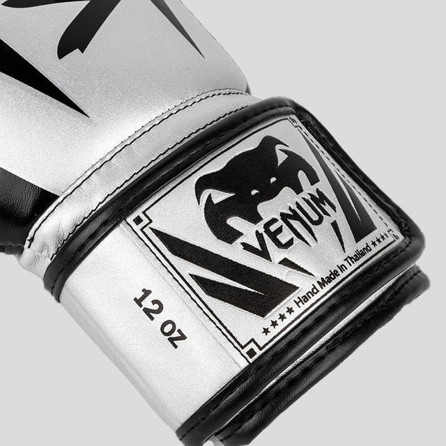 Venum Elite Boxing Gloves Silver/Black