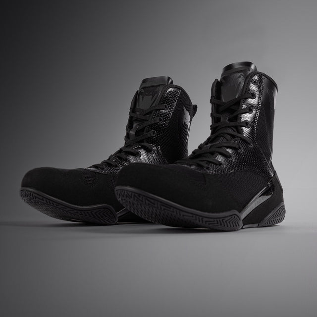 Venum Elite Boxing Shoes Black - front