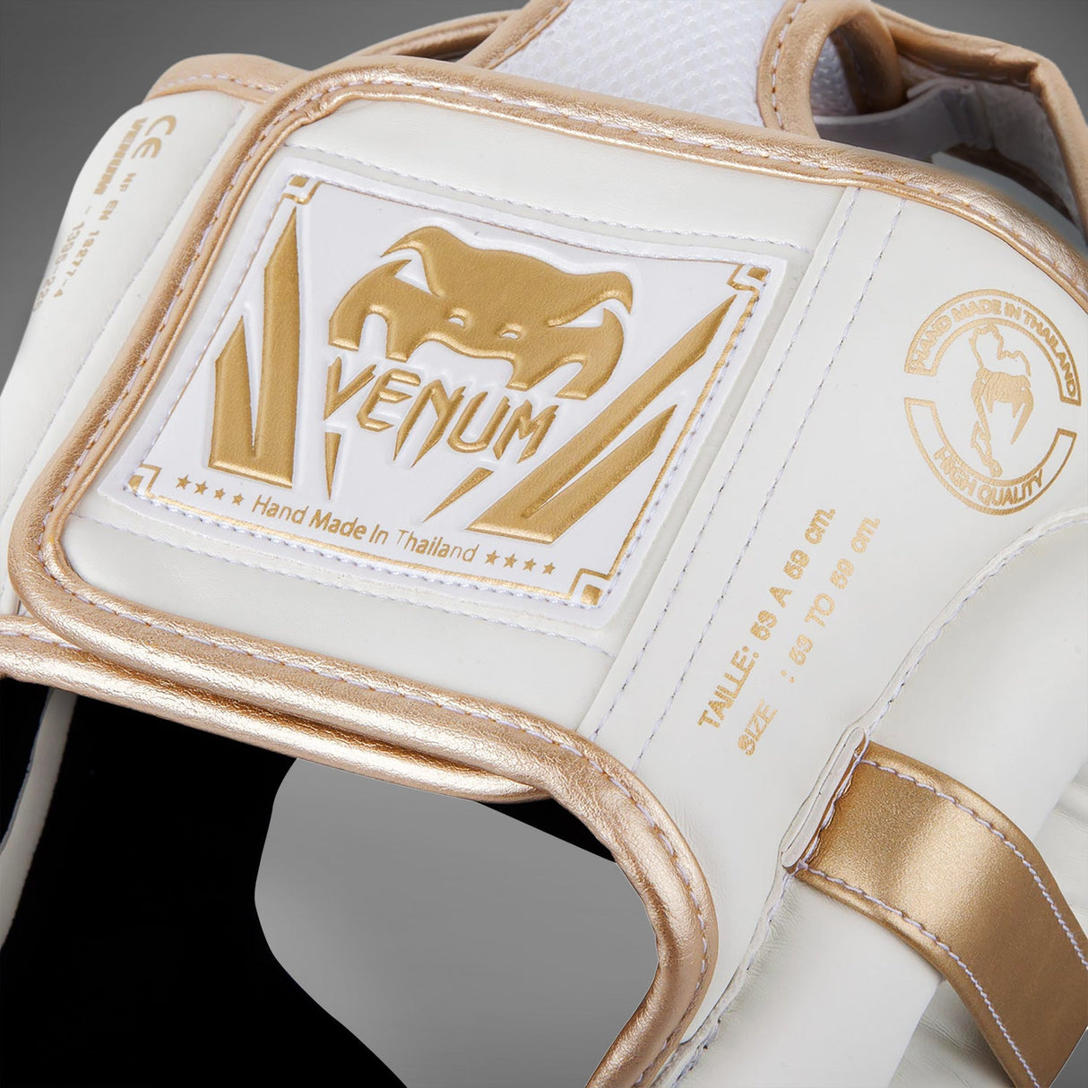 Venum Elite Headgear White/Gold - side