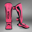 Venum Elite Shin Guards Kids Neon Pink - front