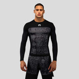 Venum G-Fit Scales Long Sleeve Rash Guard Black/Charcoal Grey