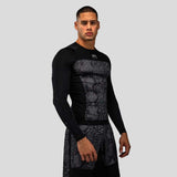 Venum G-Fit Scales Long Sleeve Rash Guard Black/Charcoal Grey
