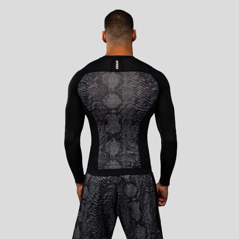 Venum G-Fit Scales Long Sleeve Rash Guard Black/Charcoal Grey