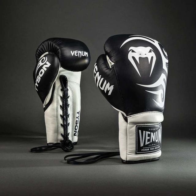 Venum Giant 2.0 Mike Tyson Pro Laced Boxing Gloves Deep Black/Optical White