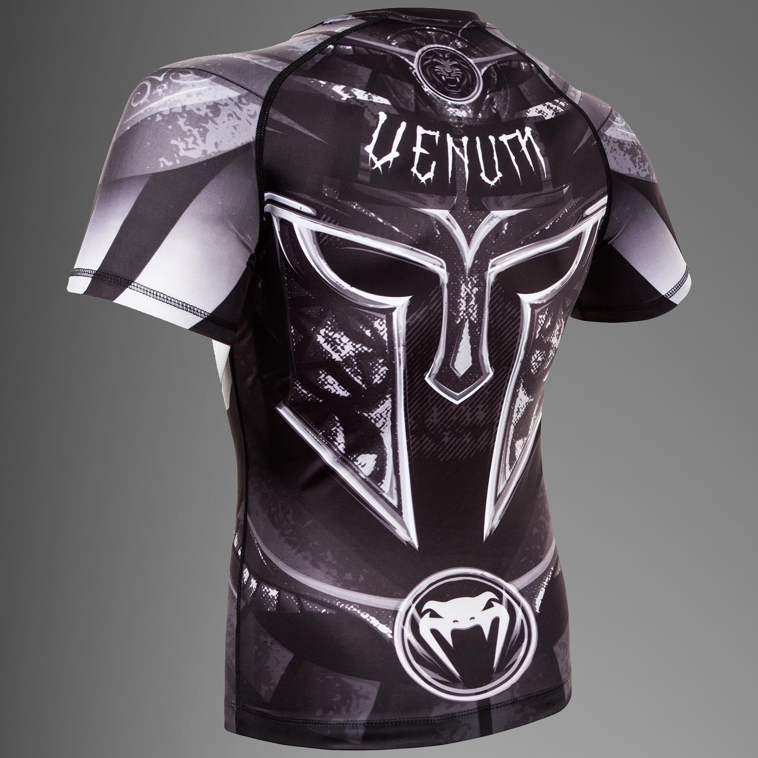 Venum Gladiator 3.0 Rashguard Black/White Short Sleeves - detail