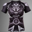 Venum Gladiator 3.0 Rashguard Black/White Short Sleeves - front