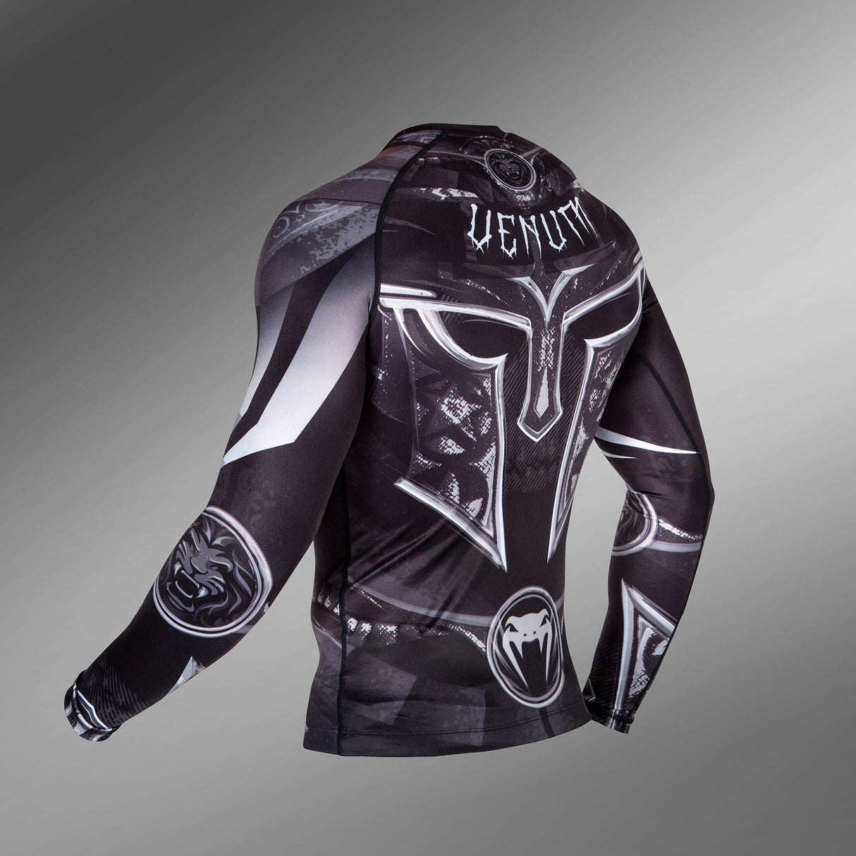Venum Gladiator 3.0 Rashguard Long Sleeves Black/White - detail