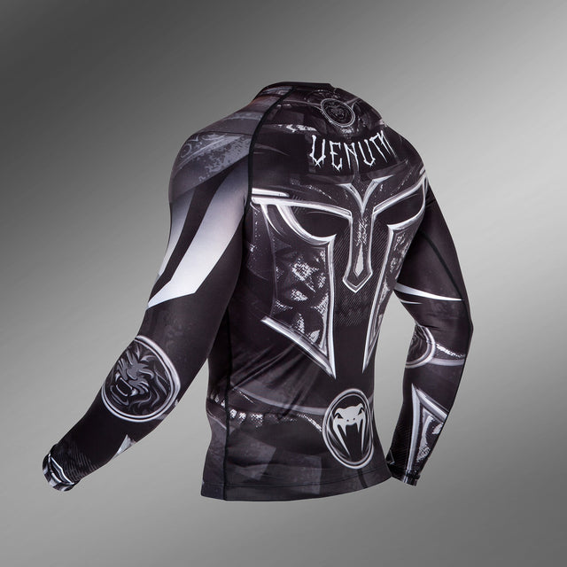 Venum Gladiator 3.0 Rashguard Long Sleeves Black/White - detail
