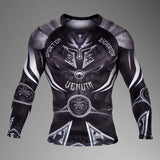 Venum Gladiator 3.0 Rashguard Long Sleeves Black/White - front