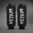 Venum Kontact Shin Guards Without Foot Black - front