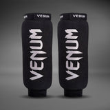 Venum Kontact Shin Guards Without Foot Black - front