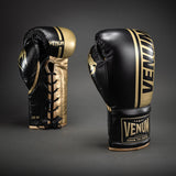 Venum Shield Pro Boxing Gloves with Laces Black/Gold - front