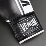 Venum Shield Pro Boxing Gloves with Laces Black/White - detail