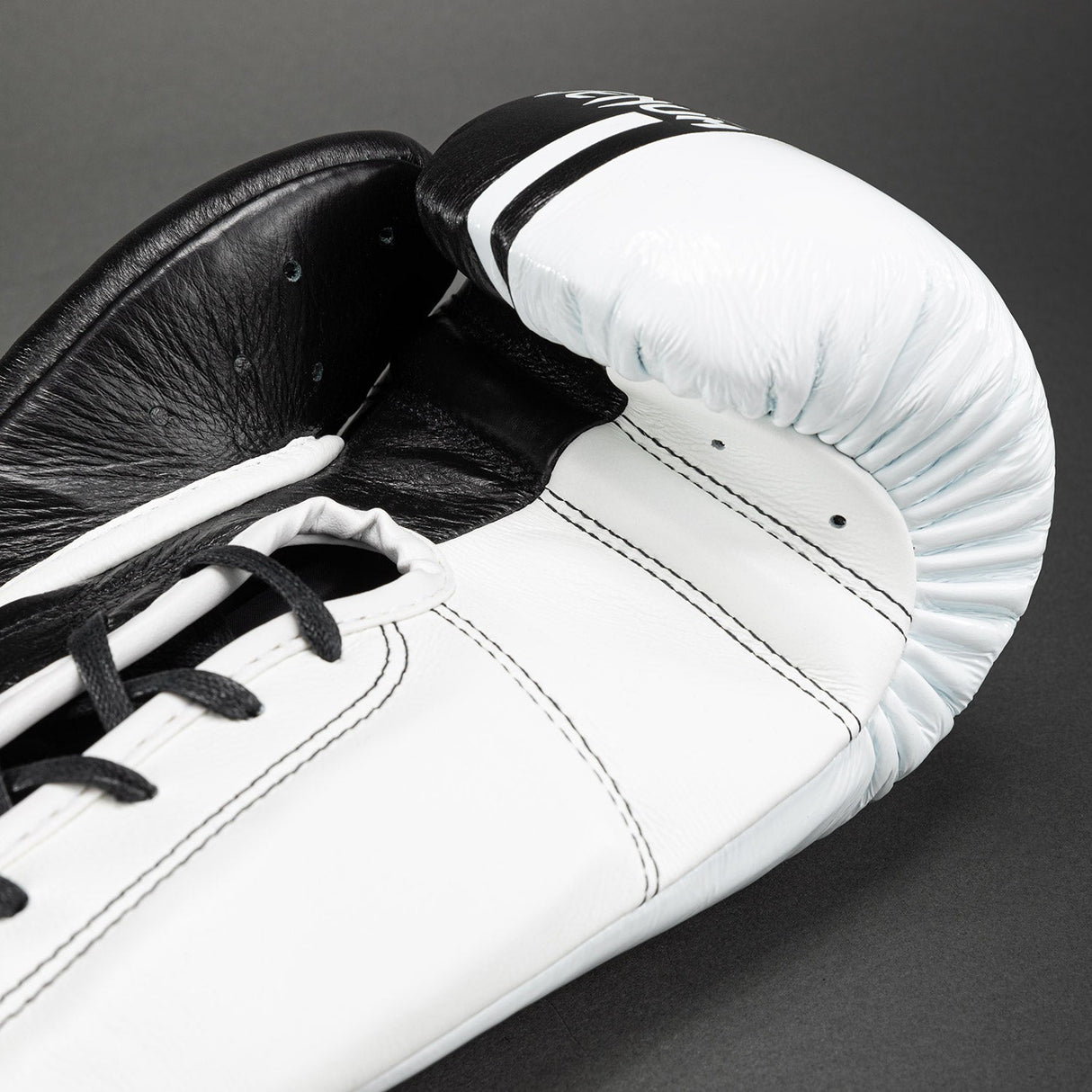 Venum Shield Pro Boxing Gloves with Laces Black/White - 5