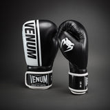Venum Shield Pro Boxing Gloves with Velcro Black/White - back