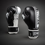 Venum Shield Pro Boxing Gloves with Velcro Black/White - front