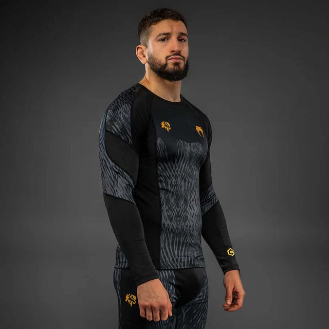 Venum x Chimaev Long Sleeve Rash Guard Black/Grey