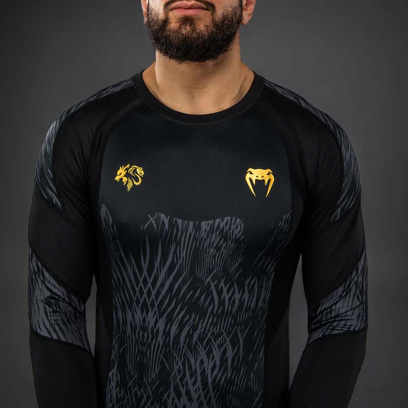 Venum x Chimaev Long Sleeve Rash Guard Black/Grey