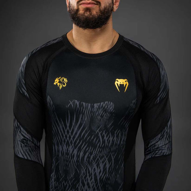 Venum x Chimaev Long Sleeve Rash Guard Black/Grey